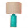 1728 - Small lamp and Saco style shade with a golden base (61 cm height)