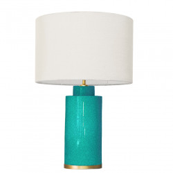 1728 - Small lamp and Saco style shade with a golden base (61 cm height)