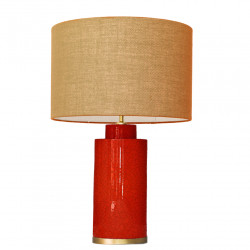 1728 - Small lamp and Saco style shade with a golden base (61 cm height)