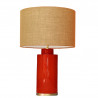 1728 - Small lamp and Saco style shade with a golden base (61 cm height)