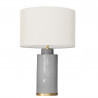 1728 - Small lamp and Saco style shade with a golden base (61 cm height)