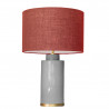 1728 - Small lamp and Saco style shade with a golden base (61 cm height)