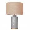 1728 - Small lamp and Saco style shade with a golden base (61 cm height)