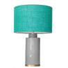 1728 - Small lamp and Saco style shade with a golden base (61 cm height)