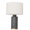 1728 - Small lamp and Saco style shade with a golden base (61 cm height)