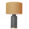 1728 - Small lamp and Saco style shade with a golden base (61 cm height)