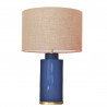 1728 - Small lamp and Saco style shade with a golden base (61 cm height)