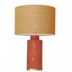 1728 - Small lamp and Saco style shade with a golden base (61 cm height)