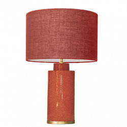 1728 - Small lamp and Saco style shade with a golden base (61 cm height)