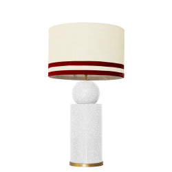 1838 - Lamp and Linen Svel Toasted Shade, velvet, gold base (67cm height).