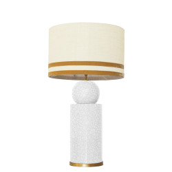 1838 - Lamp and Linen Svel Toasted Shade, velvet, gold base (67cm height).