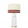 1838 - Lamp and Linen Svel Toasted Shade, velvet, gold base (67cm height).