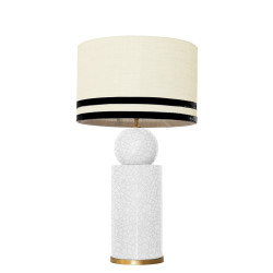 1838 - Lamp and Linen Svel Toasted Shade, velvet, gold base (67cm height).