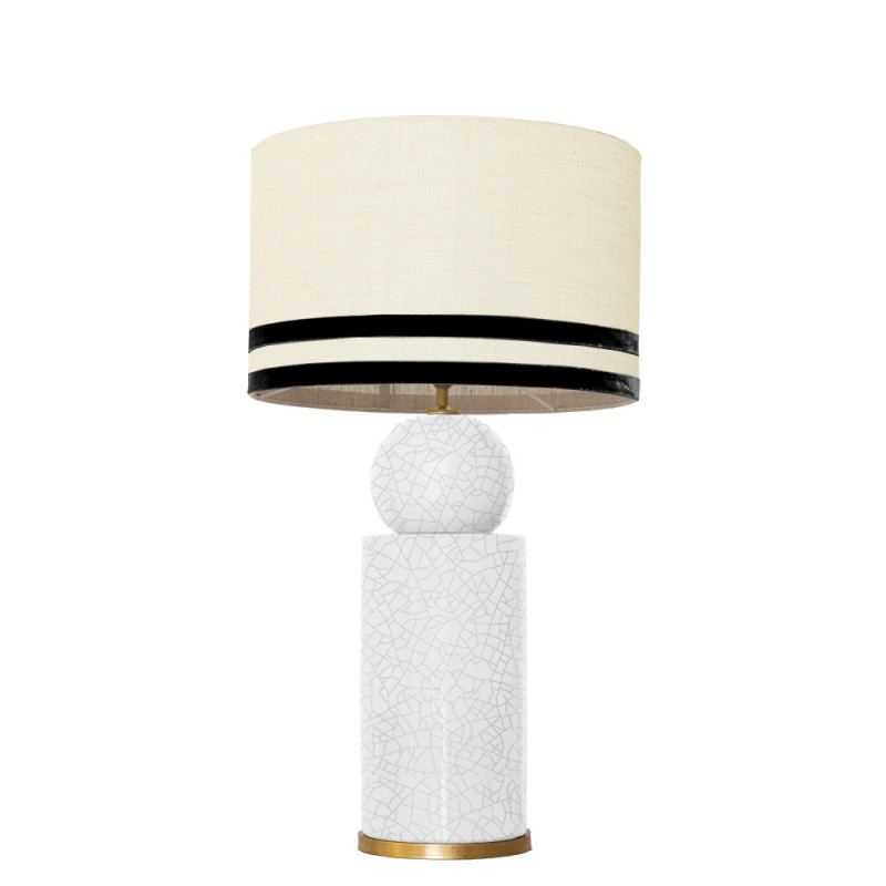 1838 - Lamp and Linen Svel Toasted Shade, velvet, gold base (67cm height).