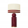 1838 - Lamp and Linen Svel Toasted Shade, velvet, gold base (67cm height).