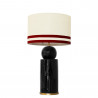 1838 - Lamp and Linen Svel Toasted Shade, velvet, gold base (67cm height).