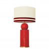 1838 - Lamp and Linen Svel Toasted Shade, velvet, gold base (67cm height).