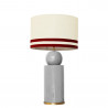 1838 - Lamp and Linen Svel Toasted Shade, velvet, gold base (67cm height).