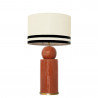 1838 - Lamp and Linen Svel Toasted Shade, velvet, gold base (67cm height).