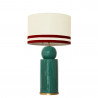 1838 - Lamp and Linen Svel Toasted Shade, velvet, gold base (67cm height).