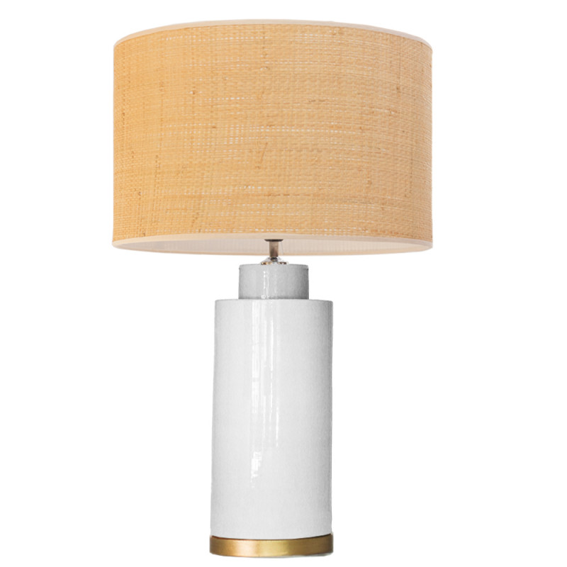 1727 - Lamp and Rafia Shade (Altura 67cm)