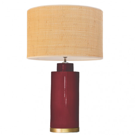 1727 - Lamp and Rafia Shade (Altura 67cm)