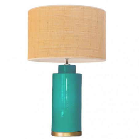 1727 - Lamp and Rafia Shade (Altura 67cm)