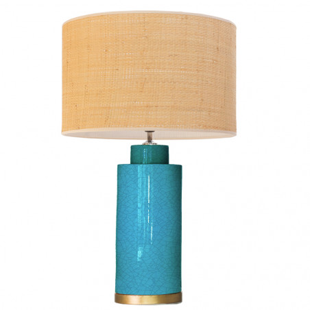 1727 - Lamp and Rafia Shade (Altura 67cm)
