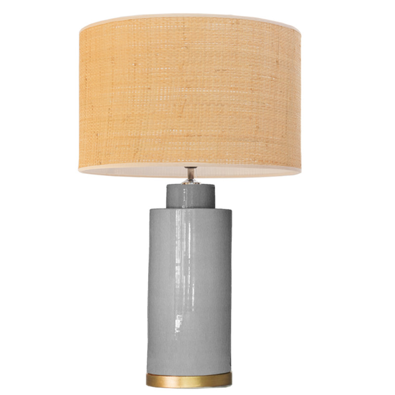 1727 - Lamp and Rafia Shade (Altura 67cm)