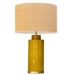 1727 - Lamp and Rafia Shade (Altura 67cm)