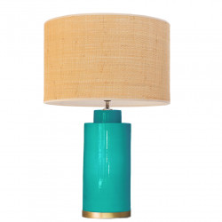 1728 - Lamp and Rafia Shade (Altura 61cm)