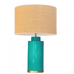 1728 - Lamp and Rafia Shade (Altura 61cm)