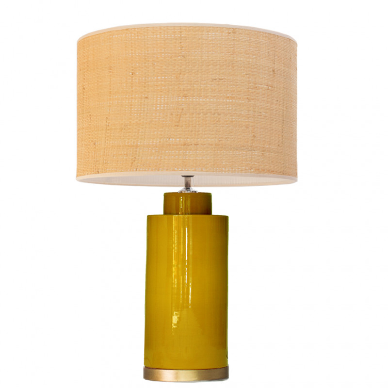 1728 - Lamp and Rafia Shade (Altura 61cm)