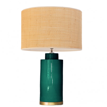 1728 - Lamp and Rafia Shade (Altura 61cm)