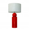 1837 - Lamp and Linen Shade (75cm height) .