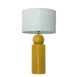 1837 - Lamp and Linen Shade (75cm height) .