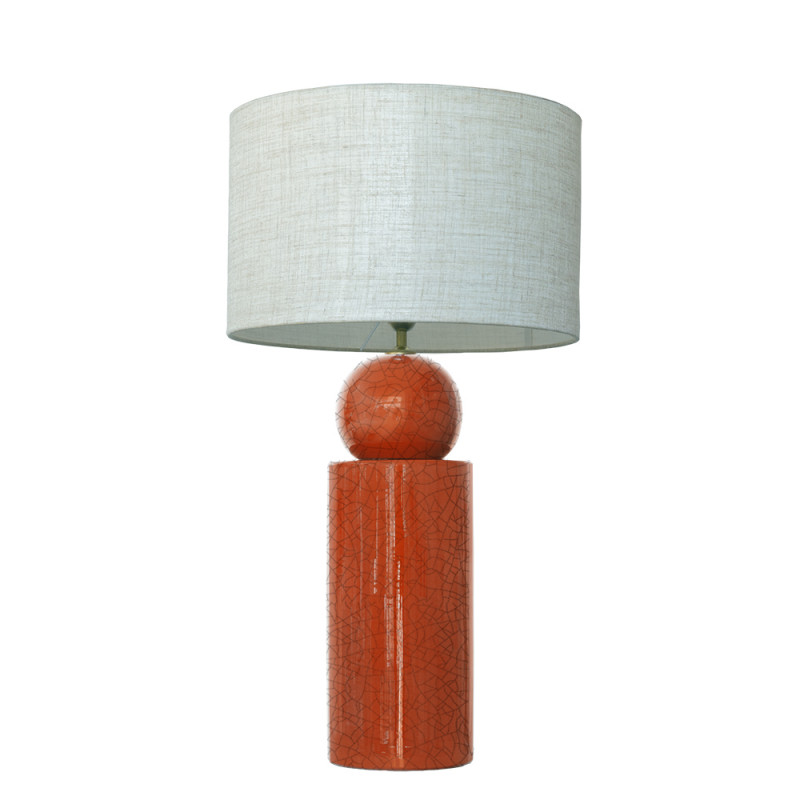 1837 - Lamp and Linen Shade (75cm height) .