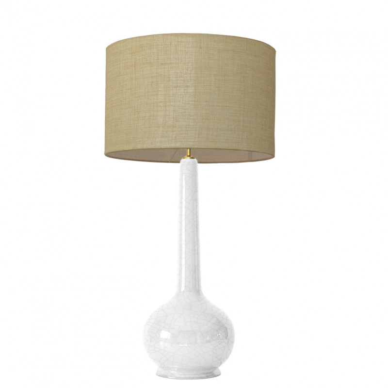 1778 - Large lamp and linen style shade (92cm height)