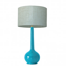 1778 - Large lamp and linen style shade (92cm height)