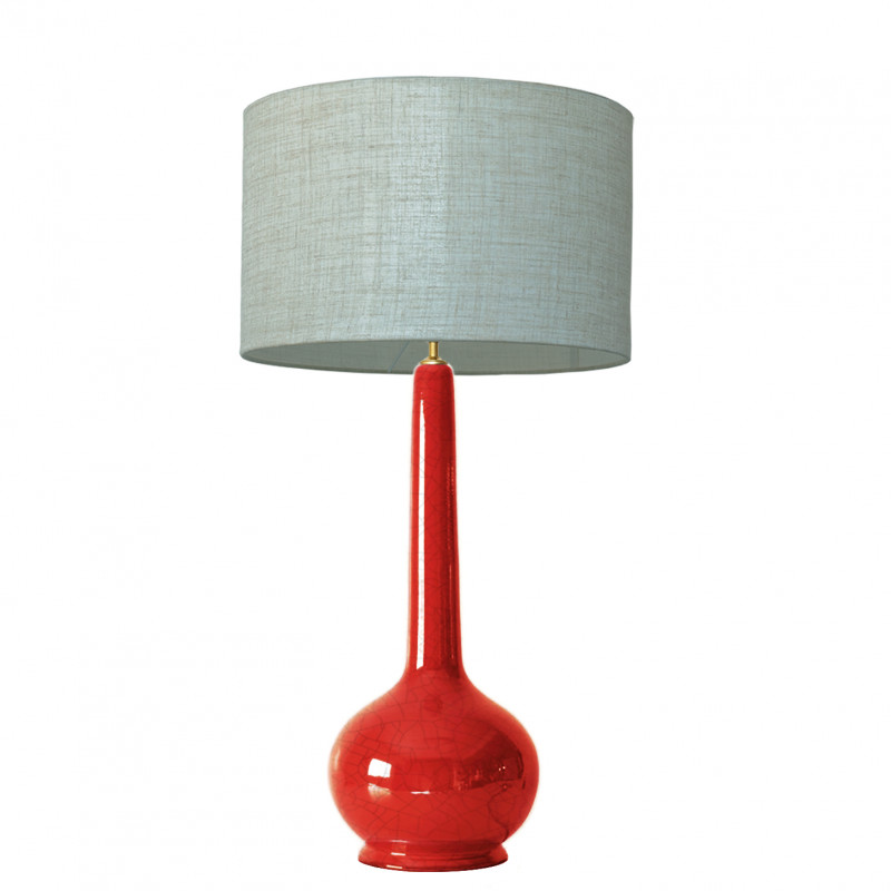 1778 - Large lamp and linen style shade (92cm height)