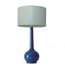 1778 - Large lamp and linen style shade (92cm height)