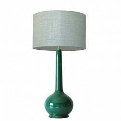 1778 - Large lamp and linen style shade (92cm height)