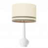 1779 -  Lamp and Svel Toasted Linen Shade with velvet stripes (75cm height)