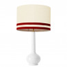 1779 -  Lamp and Svel Toasted Linen Shade with velvet stripes (75cm height)