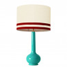 1779 -  Lamp and Svel Toasted Linen Shade with velvet stripes (75cm height)