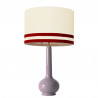 1779 -  Lamp and Svel Toasted Linen Shade with velvet stripes (75cm height)