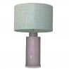 1727 - Lamp and Linen Shade (67cm height) Methacrylate base