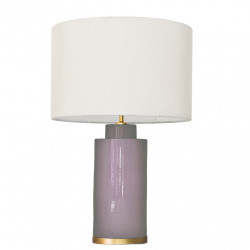 1728 - Small lamp and Saco style shade with a golden base (61 cm height)