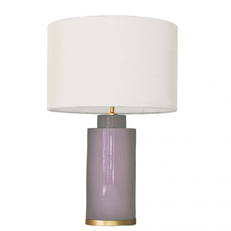 1728 - Small lamp and Saco style shade with a golden base (61 cm height)