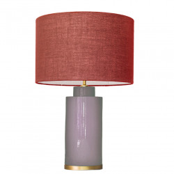 1728 - Small lamp and Saco style shade with a golden base (61 cm height)